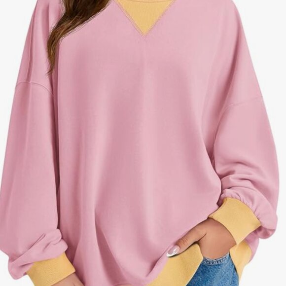 Color Block Crew Neck Sweatshirt (M) - Picture 3 of 3